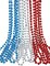 Beaded Necklaces, Bulk Mardi Gras Party Beads Necklaces, July 4th Party Beaded Necklaces, Patriotic Bead Necklaces